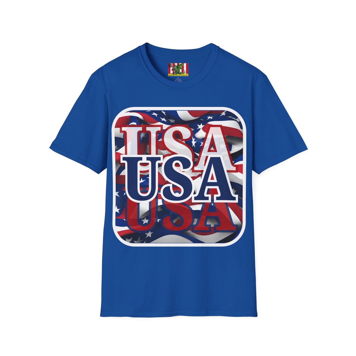 Red White and BLUE USA Patriot Dark colors Unisex T-Shirt by theGreenDragonTavern.shop