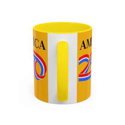 America 250 Yellow Accent Mug by theGreenDragonTavern.shop
