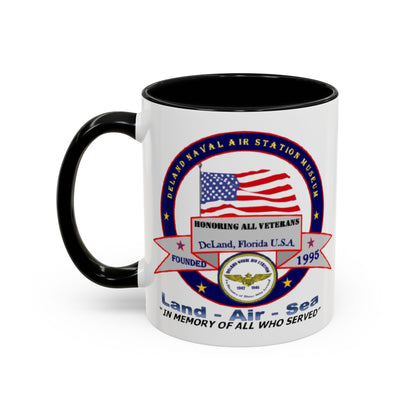 DNASM 2-sided, Founding & Student Art White Accent Mug by theGreenDragonTavern.shop