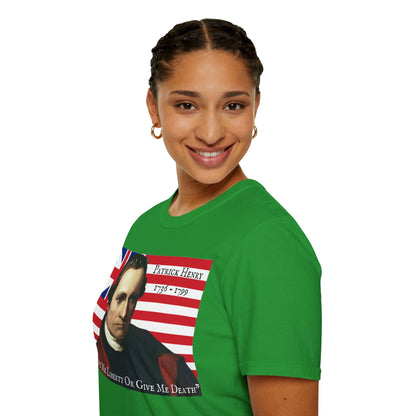 Patrick Henry Dark colors Unisex T-Shirt by theGreenDragonTavern.shop
