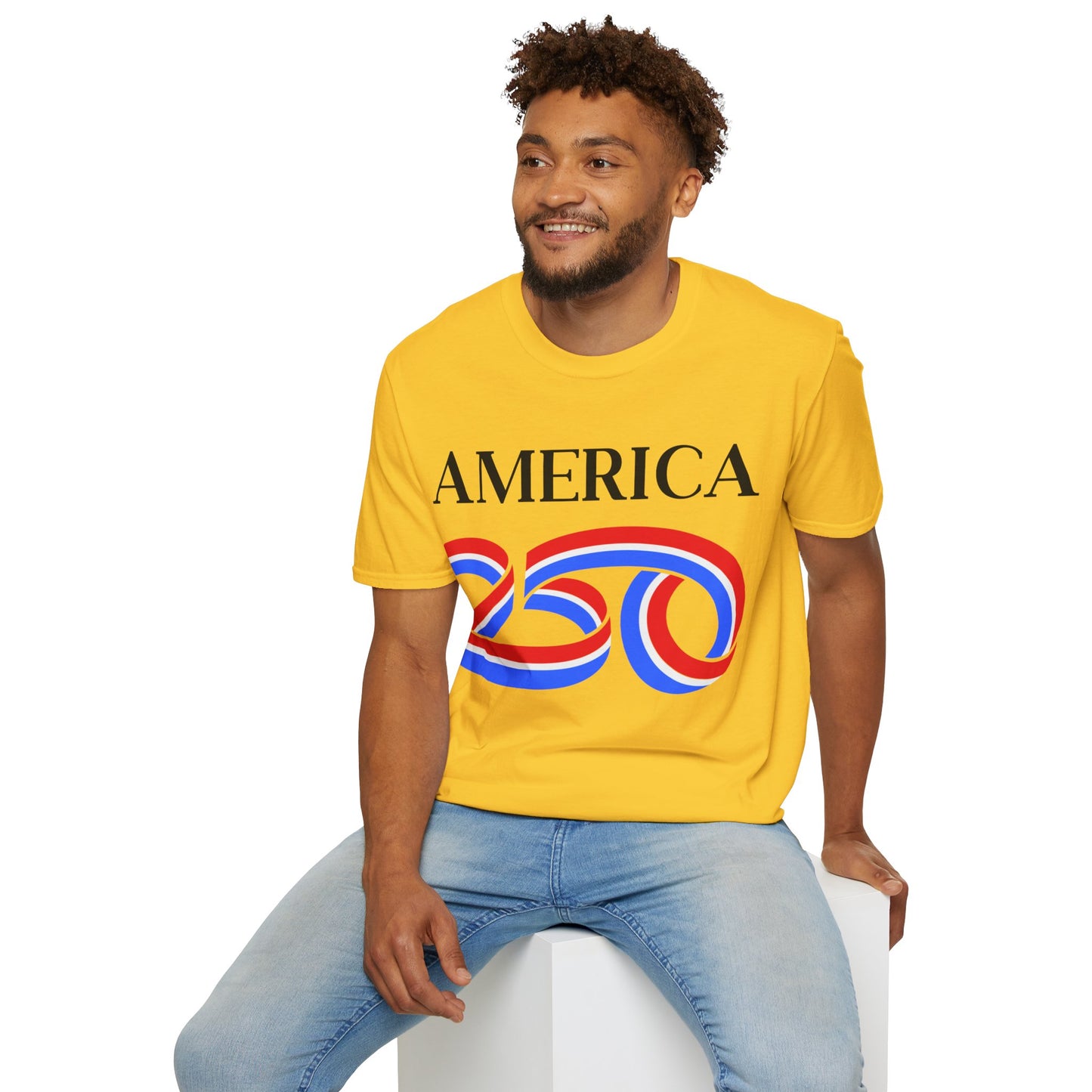 America 250 Black font, Light colors, Unisex T-Shirt by theGreenDragonTavern.shop