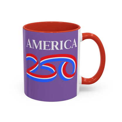 America 250 Light Purple Accent Mug by theGreenDragonTavern.shop