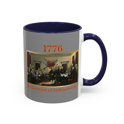 Declaration of Independence Grey Accent Mug by theGreenDragonTavern.shop