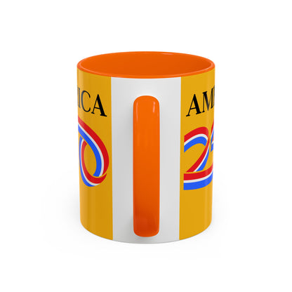 America 250 Yellow Accent Mug by theGreenDragonTavern.shop