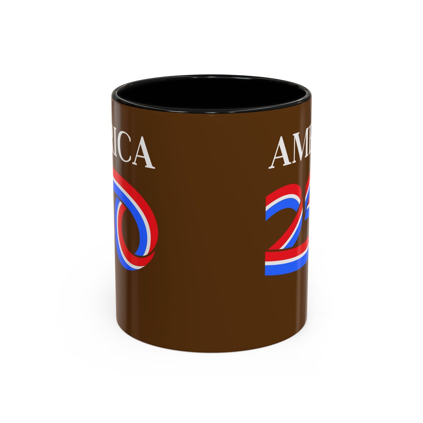 America 250 Brown Accent Mug by theGreenDragonTavern.shop