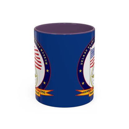 DeLand Naval Air Station Museum Blue Accent Mug by theGreenDragonTavern.shop
