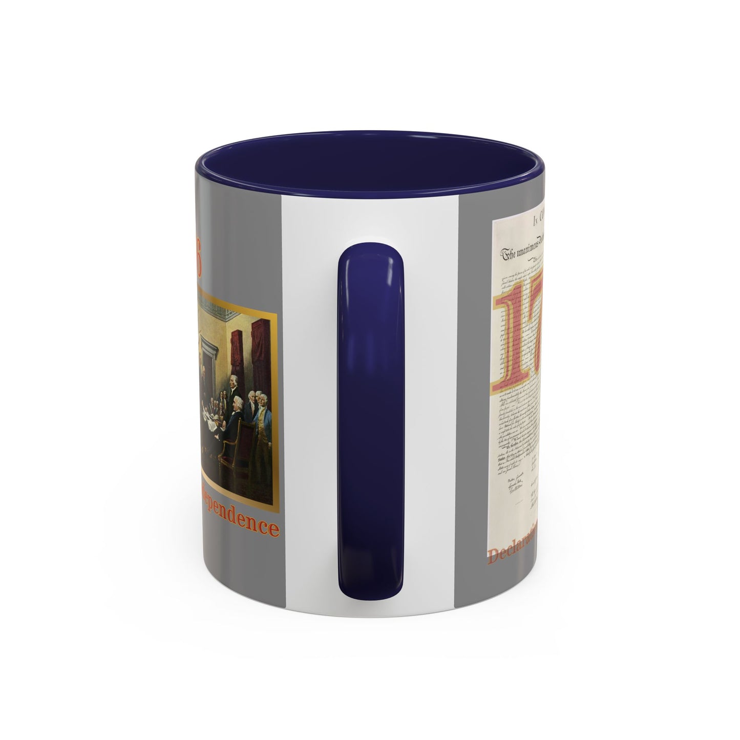 Declaration of Independence Grey Accent Mug by theGreenDragonTavern.shop