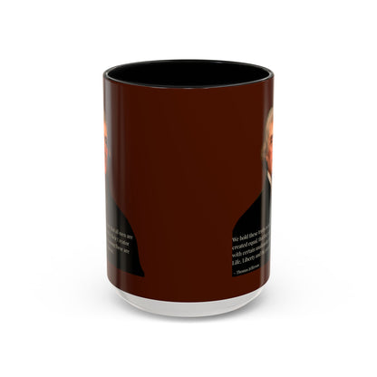 We hold these truths to be self-evident Brown Accent Mug by theGreenDragonTavern.shop