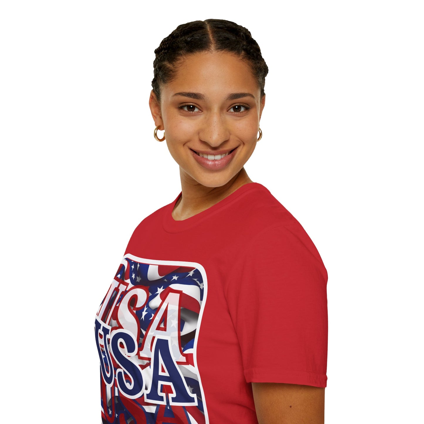 Red White and BLUE USA Patriot Light colors Unisex T-Shirt by theGreenDragonTavern.shop