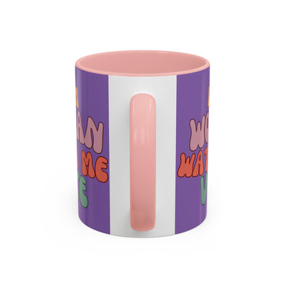 I Am Woman Watch Me Vote Light Purple Accent Mug by theGreenDragonTavern.shop