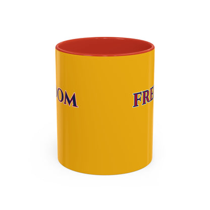 Freedom, Yellow Accent Mug by theGreenDragonTavern.shop