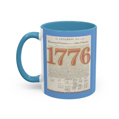 Declaration of Independence Light Blue Accent Mug by theGreenDragonTavern.shop