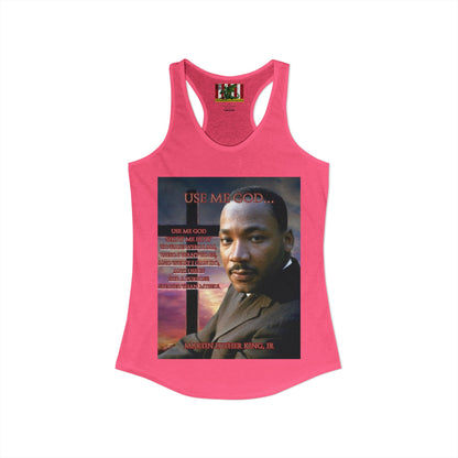 Use Me God, MLK Jr Women's Racerback Tank Top by theGreenDragonTavern.shop