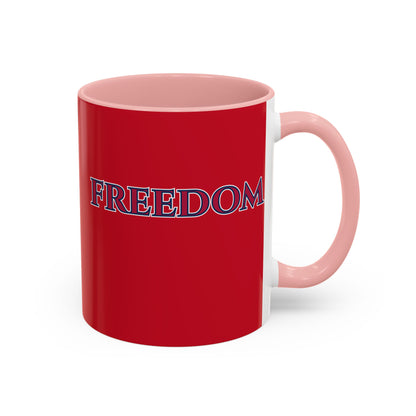 Freedom, Red Accent Mug by theGreenDragonTavern.shop