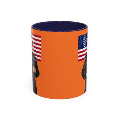 "Traitors and Patriots" Ulysses Grant Orange Accent Mug by theGreenDragonTavern.shop