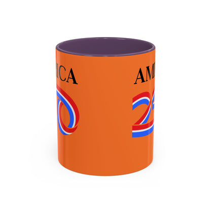 America 250 Orange Accent Mug by theGreenDragonTavern.shop