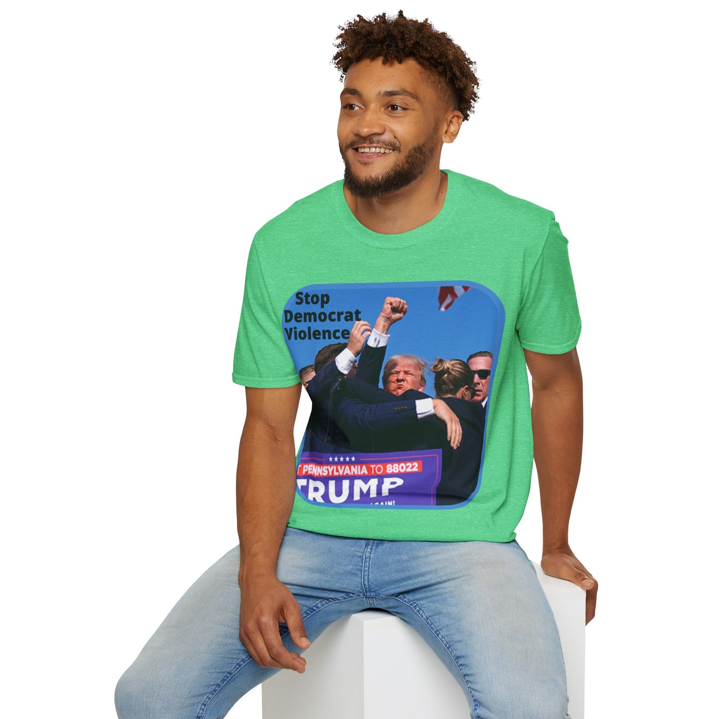 Stop Democrat Violence Dark colors Unisex T-Shirt by theGreenDragonTavern.shop