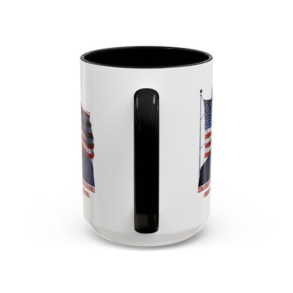 Charlie Kirk, Healthy Debate White Accent Mug by theGreenDragonTavern.shop
