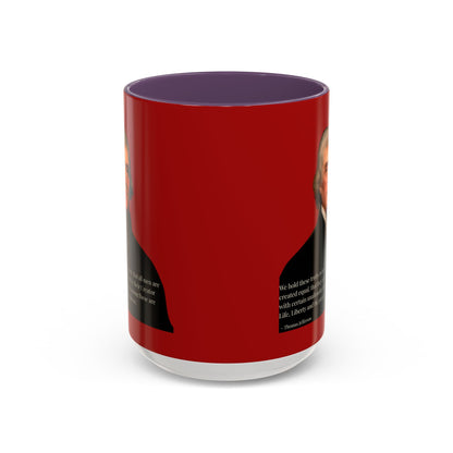 We hold these truths to be self-evident Red Accent Mug by theGreenDragonTavern.shop