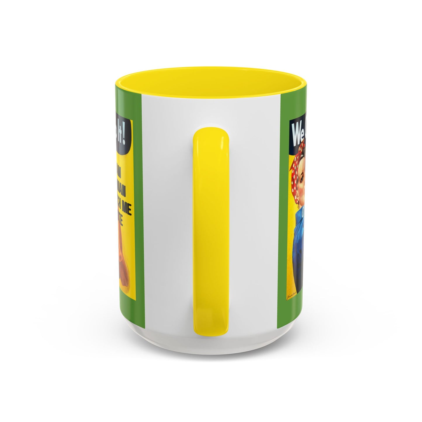 I Am Woman Watch Me Vote Rosie Green Accent Mug by theGreenDragonTavern.shop