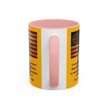 Deborah Sampson, America's Mulan Yellow Accent Mug by theGreenDragonTavern.shop