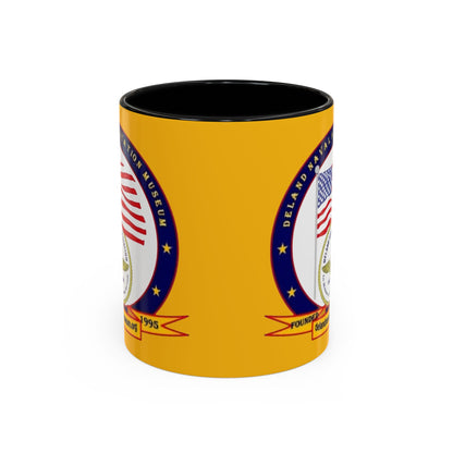 DeLand Naval Air Station Museum Yellow Accent Mug by theGreenDragonTavern.shop
