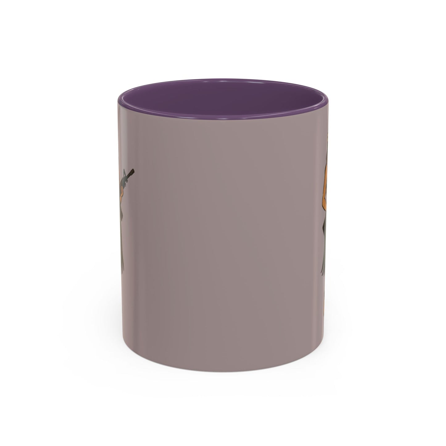 Hula Girl Packin' Heat Grey Accent Mug by theGreenDragonTavern.shop