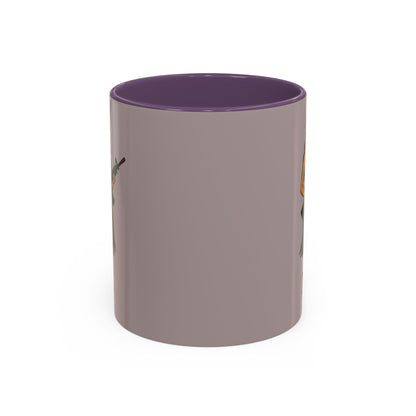 Hula Girl Packin' Heat Grey Accent Mug by theGreenDragonTavern.shop