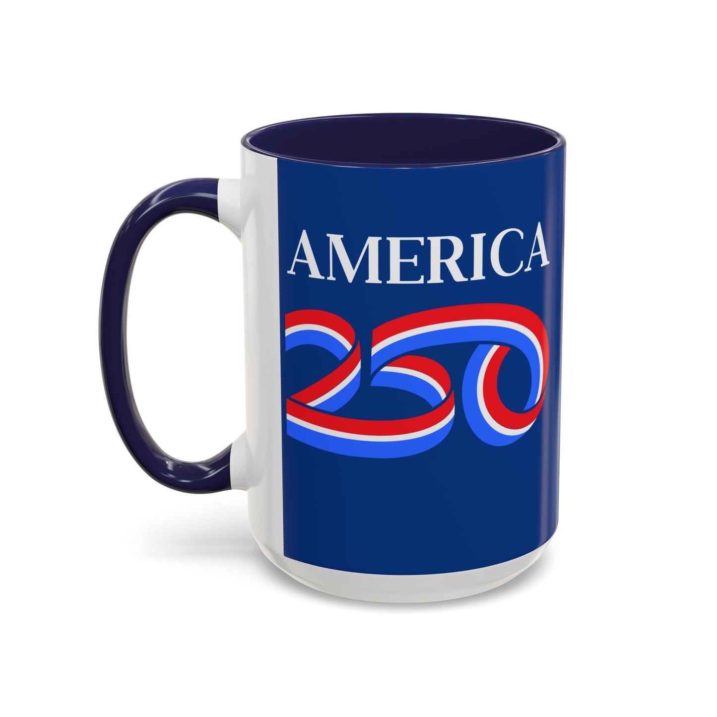 America 250 Dark Blue Accent Mug by theGreenDragonTavern.shop