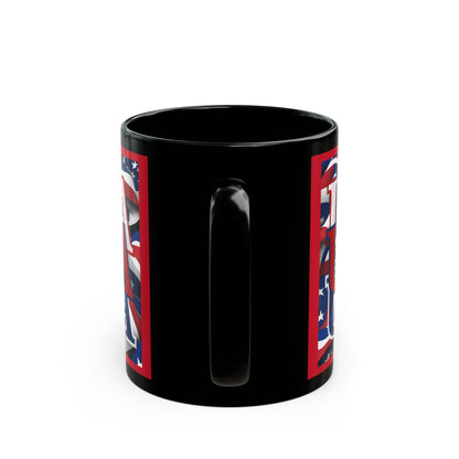 USA Red font Center Patriot Red Mug by theGreenDragonTavern.shop
