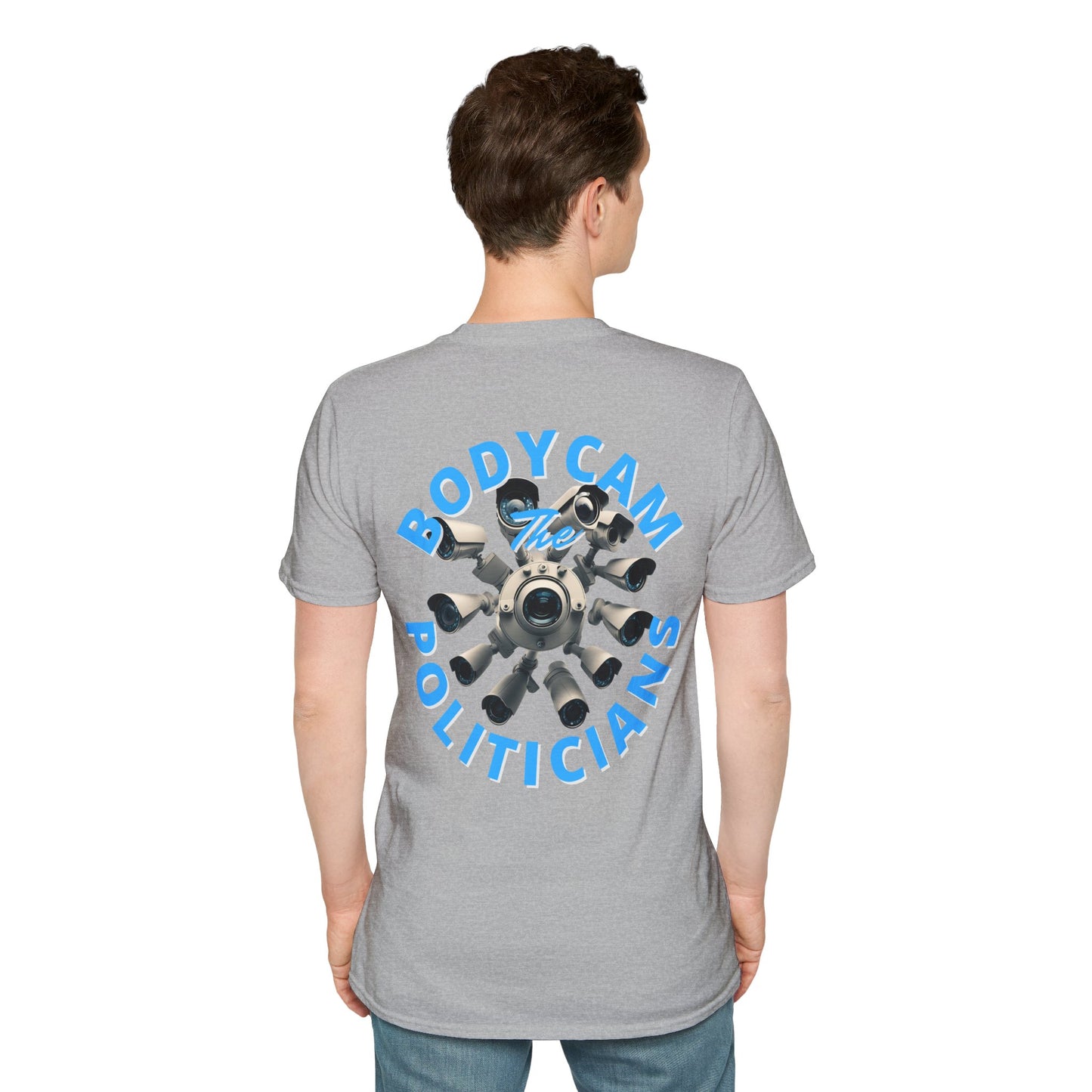 2-sided, Bodycam the Politicians Cameras Light colors Unisex T-Shirt by theGreenDragonTavern.shop