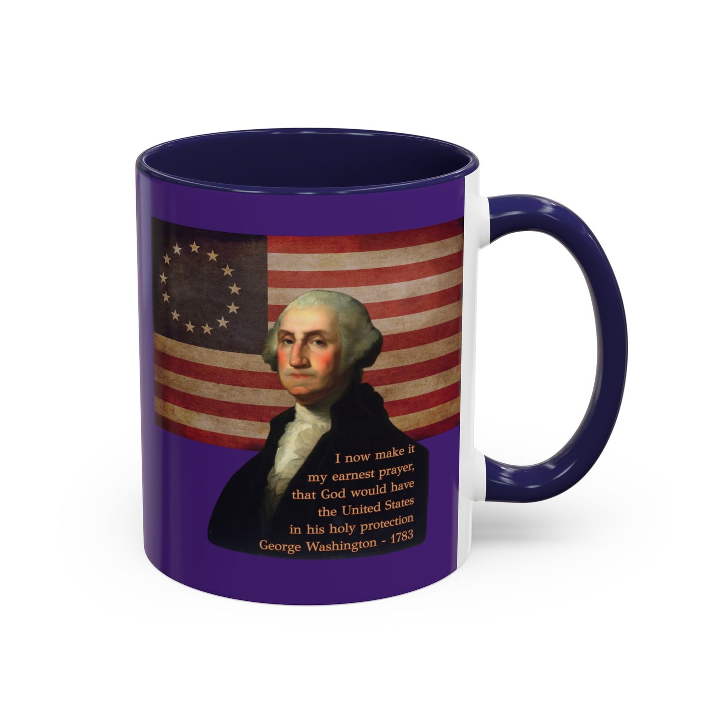 Washington's Earnest Prayer Purple Accent Mug by theGreenDragonTavern.shop