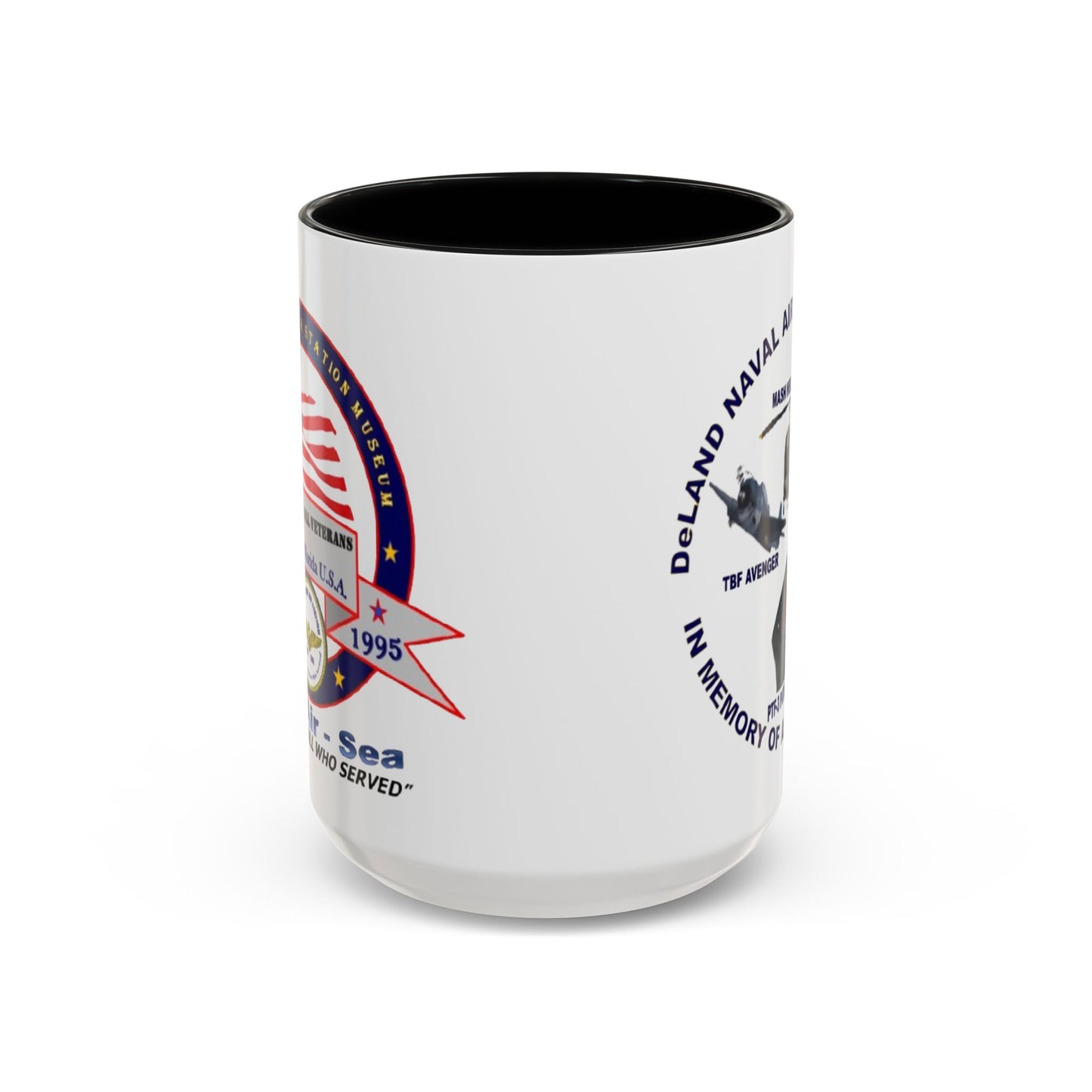 DNASM 2-sided, Founding & Student Art White Accent Mug by theGreenDragonTavern.shop