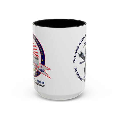 DNASM 2-sided, Founding & Student Art White Accent Mug by theGreenDragonTavern.shop