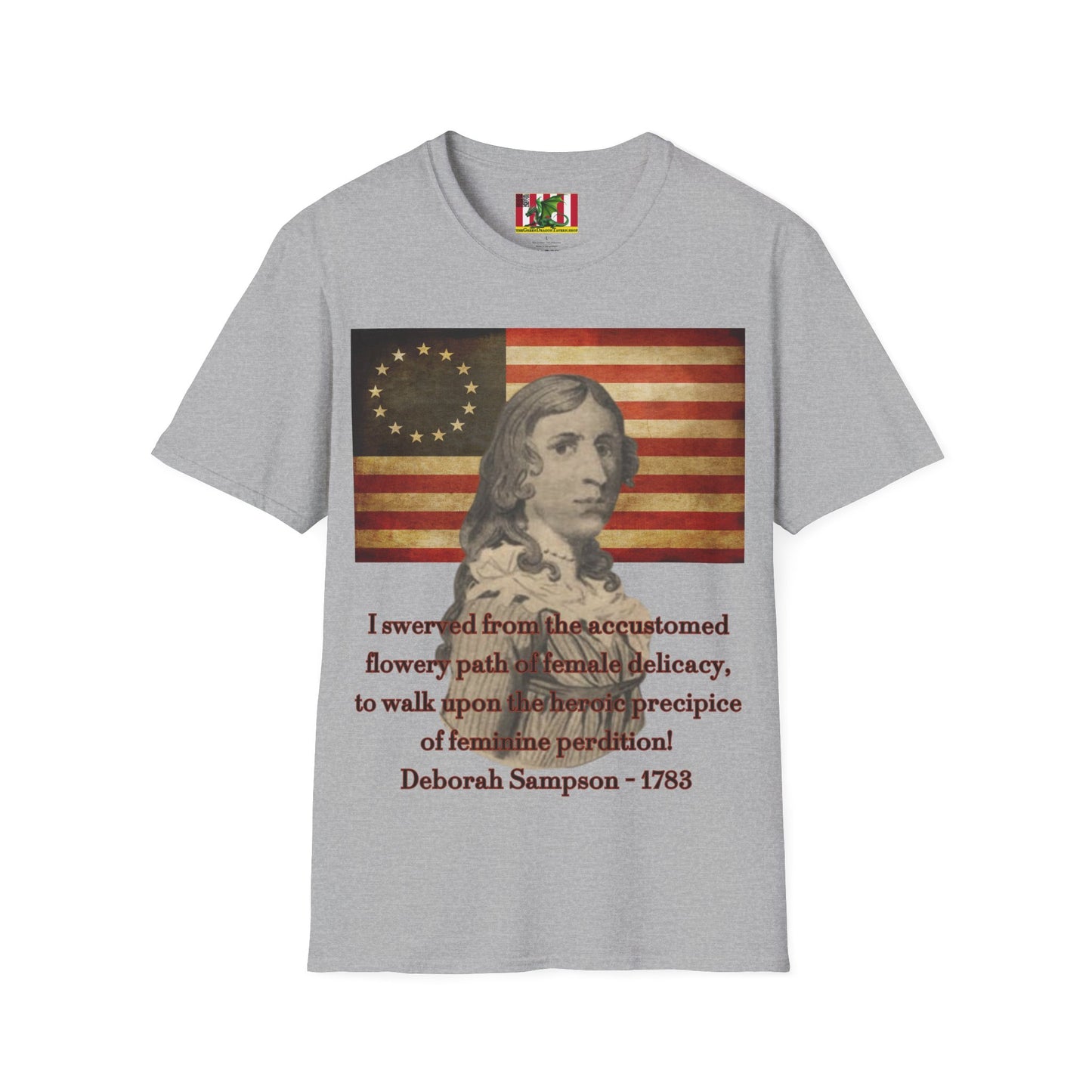 Deborah Sampson, America's Mulan Light colors Unisex T-Shirt by theGreenDragonTavern.shop