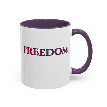Freedom, White Accent Mug by theGreenDragonTavern.shop