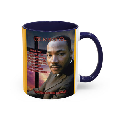 Use Me God, MLK Jr Yellow Accent Mug by theGreenDragonTavern.shop