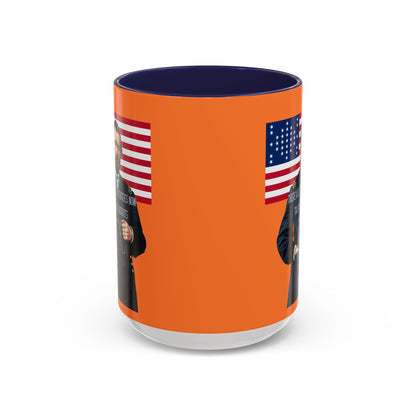 "Traitors and Patriots" Ulysses Grant Orange Accent Mug by theGreenDragonTavern.shop