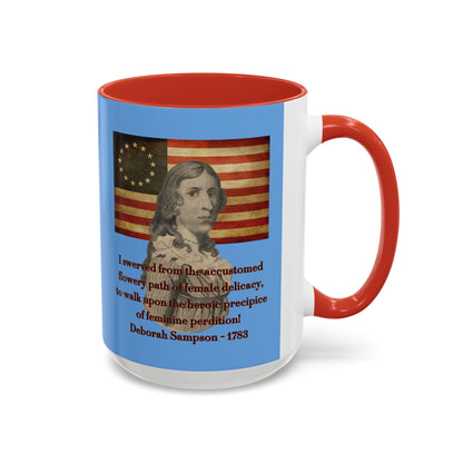 Deborah Sampson, America's Mulan Light Blue Accent Mug by theGreenDragonTavern.shop