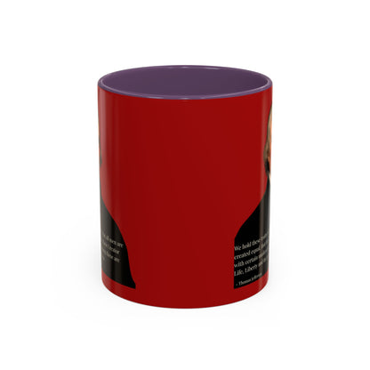 We hold these truths to be self-evident Red Accent Mug by theGreenDragonTavern.shop