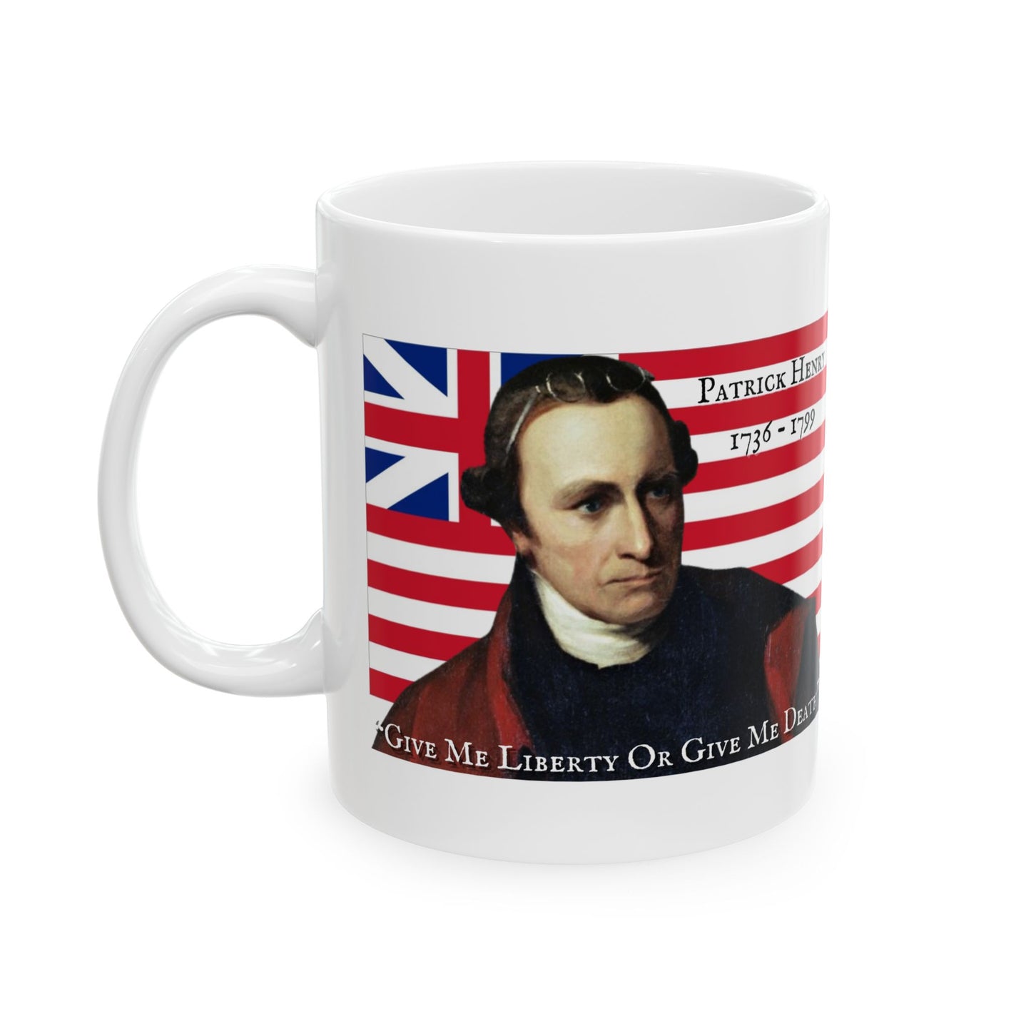 Patrick Henry White Mug by theGreenDragonTavern.shop