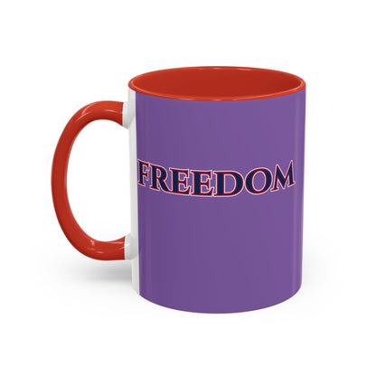 Freedom, Light Purple Accent Mug by theGreenDragonTavern.shop