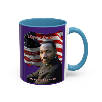 "I Have a Dream" MLKJr Purple Accent Mug by theGreenDragonTavern.shop