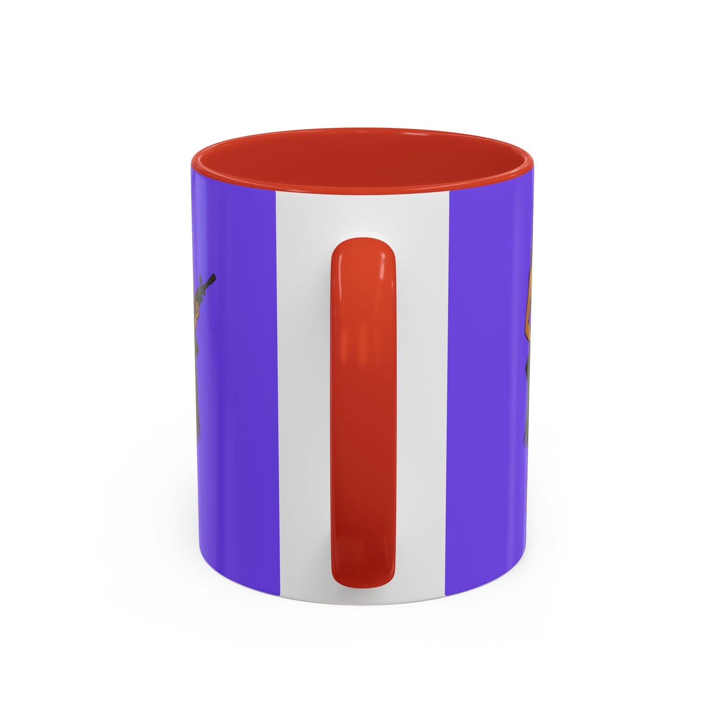 Hula Girl Packin' Heat Light Purple Accent Mug by theGreenDragonTavern.shop