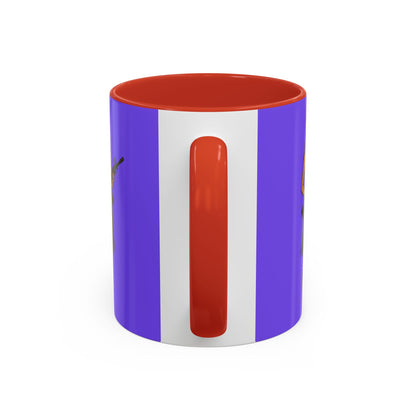 Hula Girl Packin' Heat Light Purple Accent Mug by theGreenDragonTavern.shop