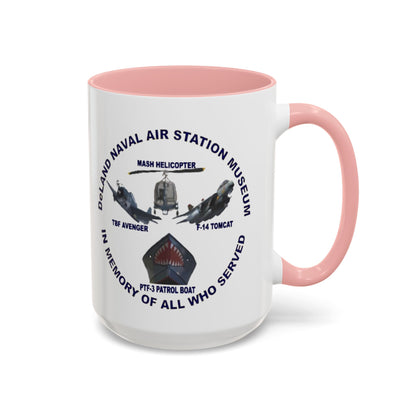 DNASM 2-sided, Founding & Student Art White Accent Mug by theGreenDragonTavern.shop