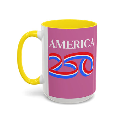 America 250 Pink Accent Mug by theGreenDragonTavern.shop
