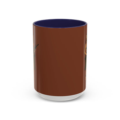 Hula Girl Packin' Heat Brown Accent Mug by theGreenDragonTavern.shop