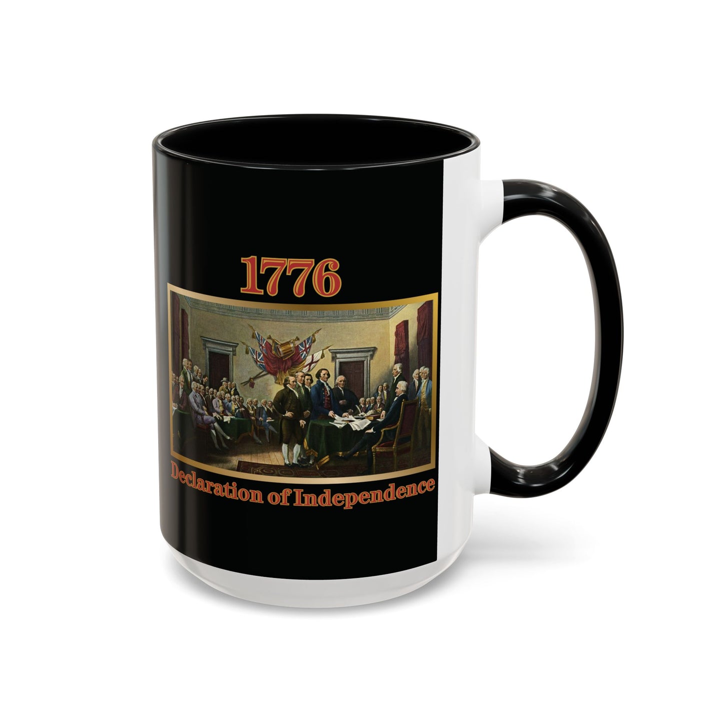 Declaration of Independence Black Accent Mug by theGreenDragonTavern.shop