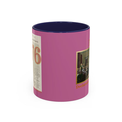 Declaration of Independence Pink Accent Mug by theGreenDragonTavern.shop